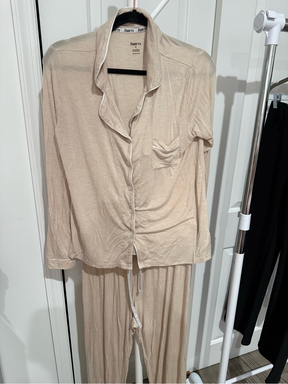 Barefoot Dreams Women's Beige Long-Sleeve Pajama Set